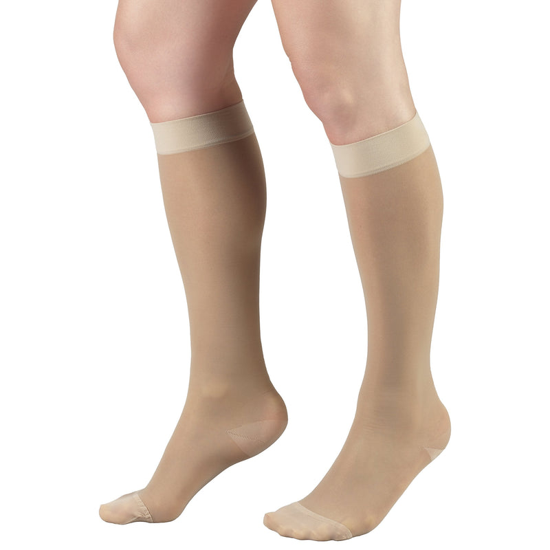 [Australia] - Truform Sheer Compression Stockings, 15-20 mmHg, Women's Knee High Length Medium (1 Pair) Nude 