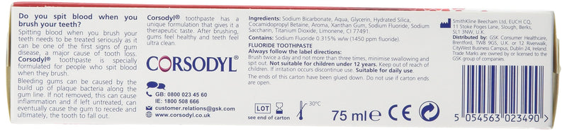 [Australia] - Corsodyl Ultra Clean Daily Gum Care Fluoride Toothpaste 75ml 75 ml (Pack of 1) 