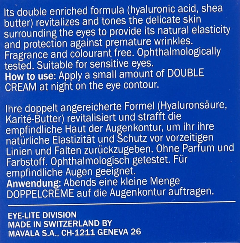 [Australia] - Mavala Eye-Lite Eye Contour Double Cream, 0.5 Ounce 