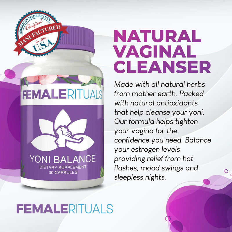 [Australia] - Female Rituals Yoni Balance Vaginal Tightening Pills with Kacip Fatimah, No Tightening Gel or Cream Needed - Vaginal Rejuvenation and Dryness Moisturizer 