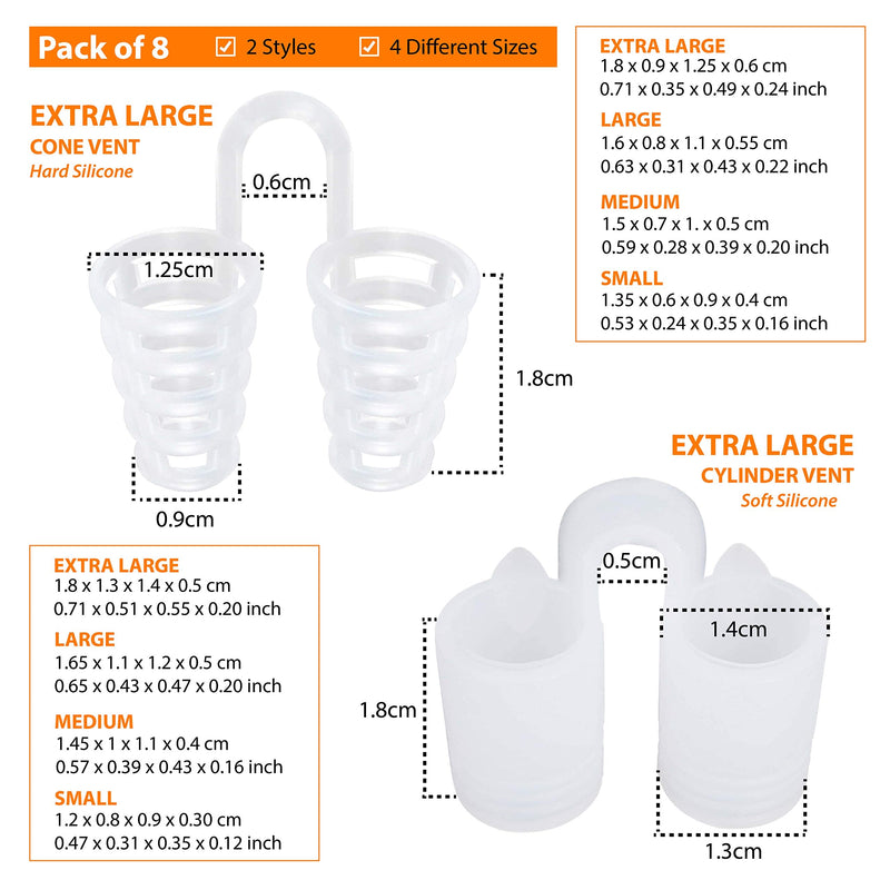 [Australia] - Premium Nose Relief Nasal Dilator - (8 Various Sizes) - Extreme Comfort and A Simple Solution for a Sleeper - Perfect for Nasal Breathers by Mobi Lock Beauty 