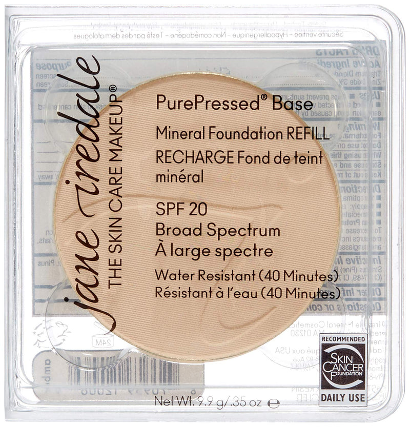 [Australia] - jane iredale PurePressed Base Mineral Foundation Refill or Refillable Compact Set| Semi Matte Pressed Powder with SPF | Talc Free, Vegan, Cruelty-Free Amber 