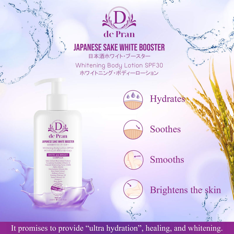 [Australia] - dePran | Japanese Rice Sake Booster Body Lotion SPF30 