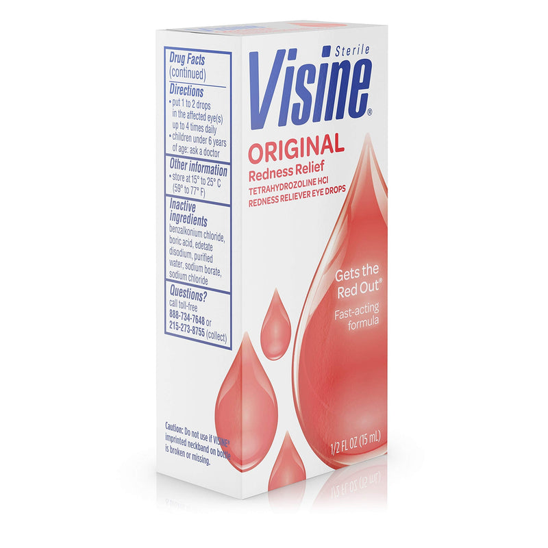 [Australia] - Visine, Redness Relief, Irritation Eye Drops Original, 0.5 fl oz, Clear 