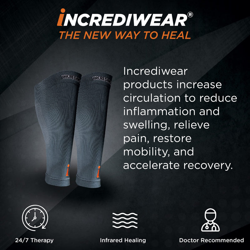 [Australia] - Incrediwear Calf Sleeve - Calf Sleeves for Men and Women to Help with Muscle Pain Relief, Shin Splints, and Muscle Recovery (Charcoal, Large) Large (Pack of 1) 