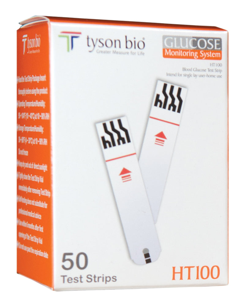 [Australia] - O’Well Tyson Bio HT100 Blood Glucose Test Strips, 100 Count (New Packaging Coming Soon) 50 Count (Pack of 2) 
