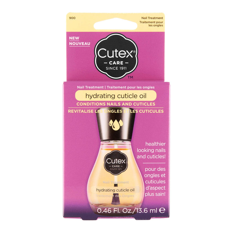 [Australia] - Cutex Hydrating Cuticle Oil, Formulated with Vitamin E & Sweet Almond Oil, (13.6ml) for Dry, Brittle & Rough Nails, Almond Scent, Dermatologist Tested 