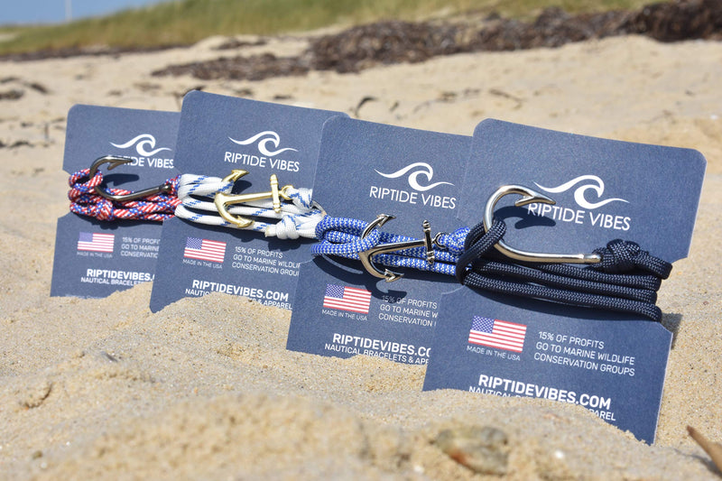 [Australia] - Riptide Vibes Adjustable Fish Hook Bracelet - Made in USA with 550 Military Paracord - 15% Donated to Marine Wildlife Conservation - Silver or Black Hook Teal 