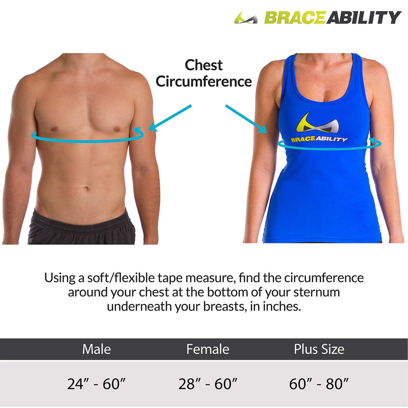 [Australia] - BraceAbility Broken Rib Brace | Elastic Chest Wrap Belt for Cracked, Fractured or Dislocated Ribs Protection, Compression and Support (Universal Male) Universal Male 