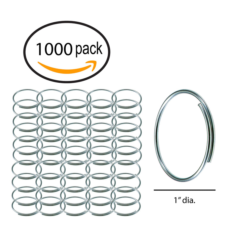 [Australia] - Lucky Line Easy Key Give-A-Way Key Ring, 1" Diameter, 1000 per Pack (7591000), Silver 