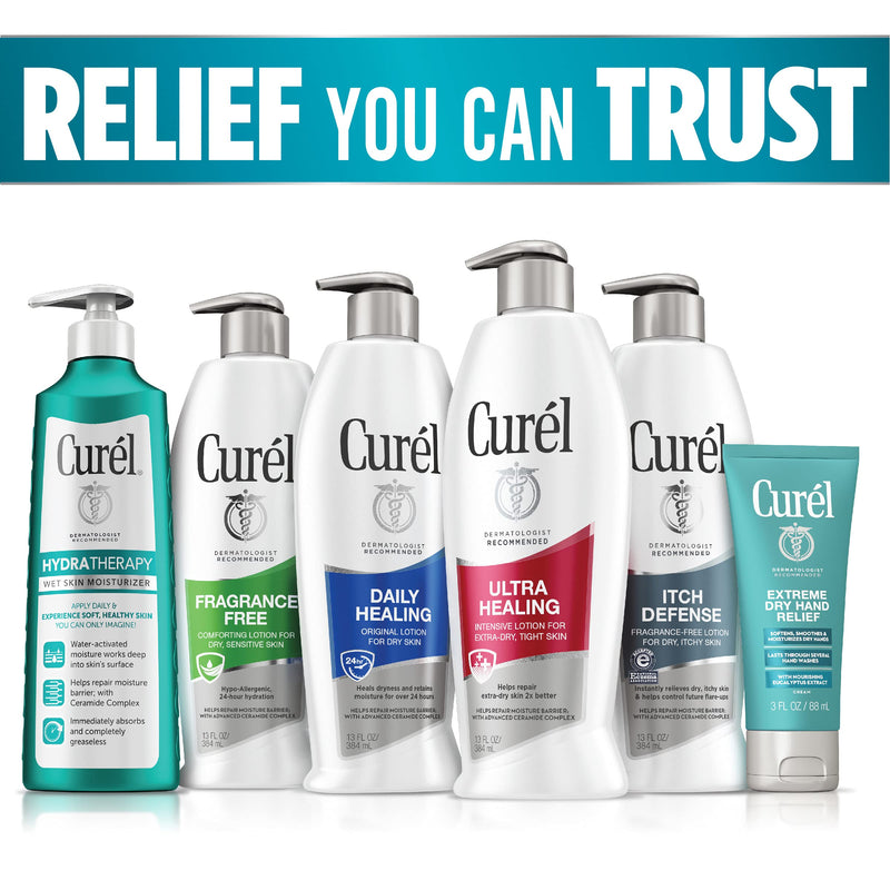 [Australia] - Curél Hydra Therapy, Itch Defense Moisturizer, Wet Skin Lotion, 12 Ounce, with Advanced Ceramide Complex, Vitamin E, & Oatmeal Extract, Helps to Repair Moisture Barrier Hydra Therapy Itch Defense 