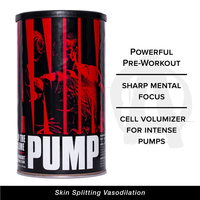 [Australia] - Animal Pump – Preworkout - Vein Popping Pumps – Energy and Focus – Creatine – Nitric Oxide – Easy to Remove Stimulant Pill for Anytime Workouts – 30 Packs 