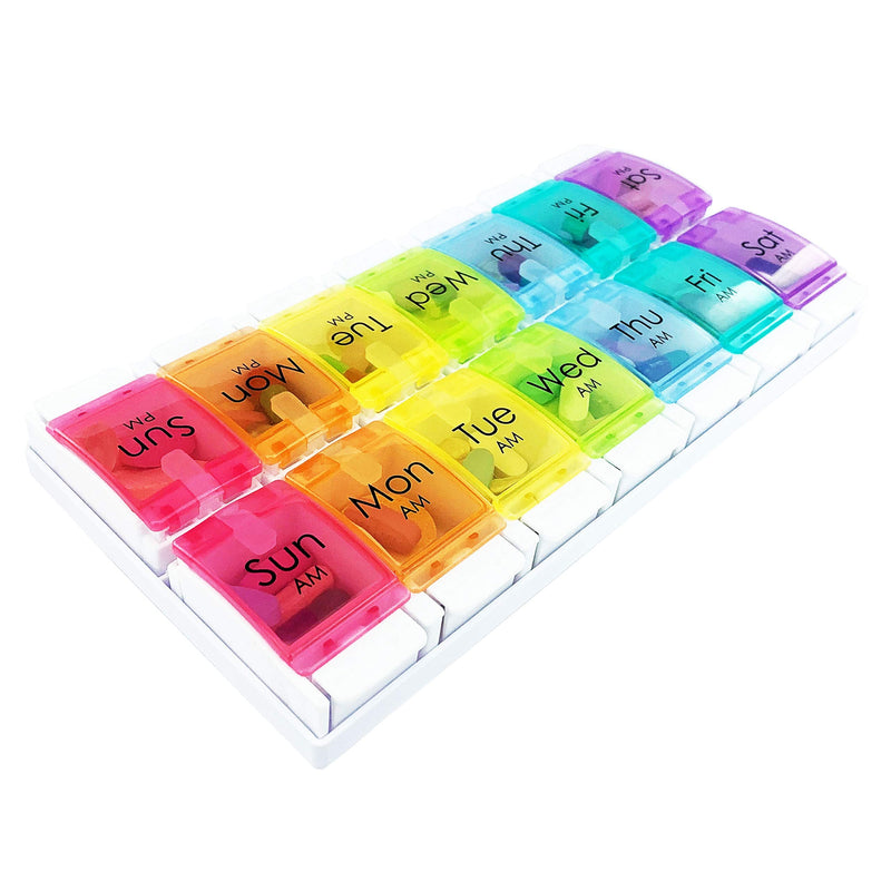 [Australia] - JFA Medical Weekly Pill Box Organiser/Reminder for Medicines Supplements, Vitamins, 7days, 2 compartments per Day 