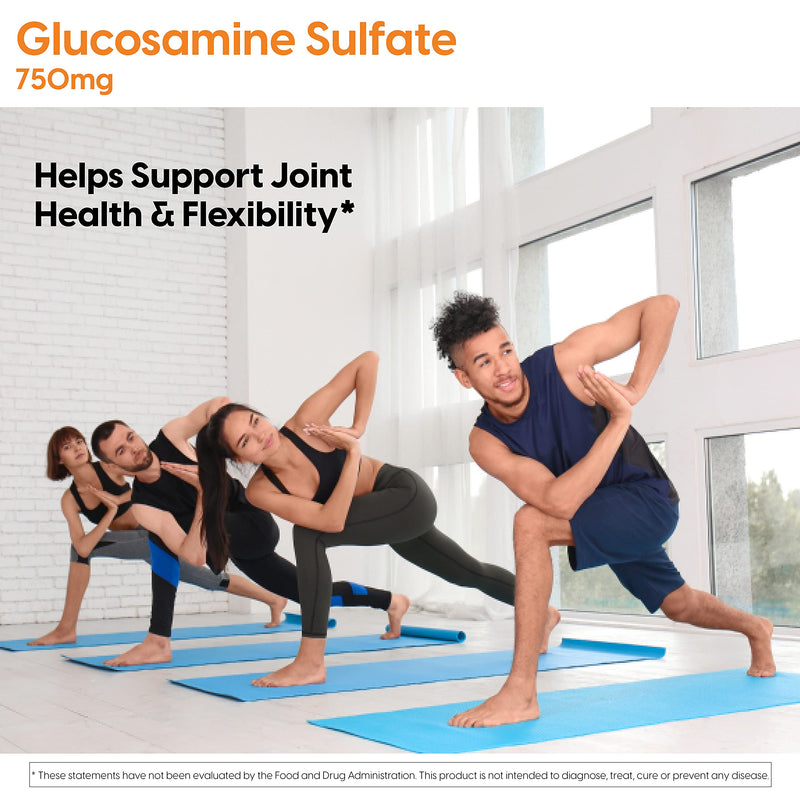 [Australia] - Doctor's Best Glucosamine Sulfate, Non-GMO, Gluten & Soy Free, Joint Support, 750 mg, 180 Count 180 Count (Pack of 1) 
