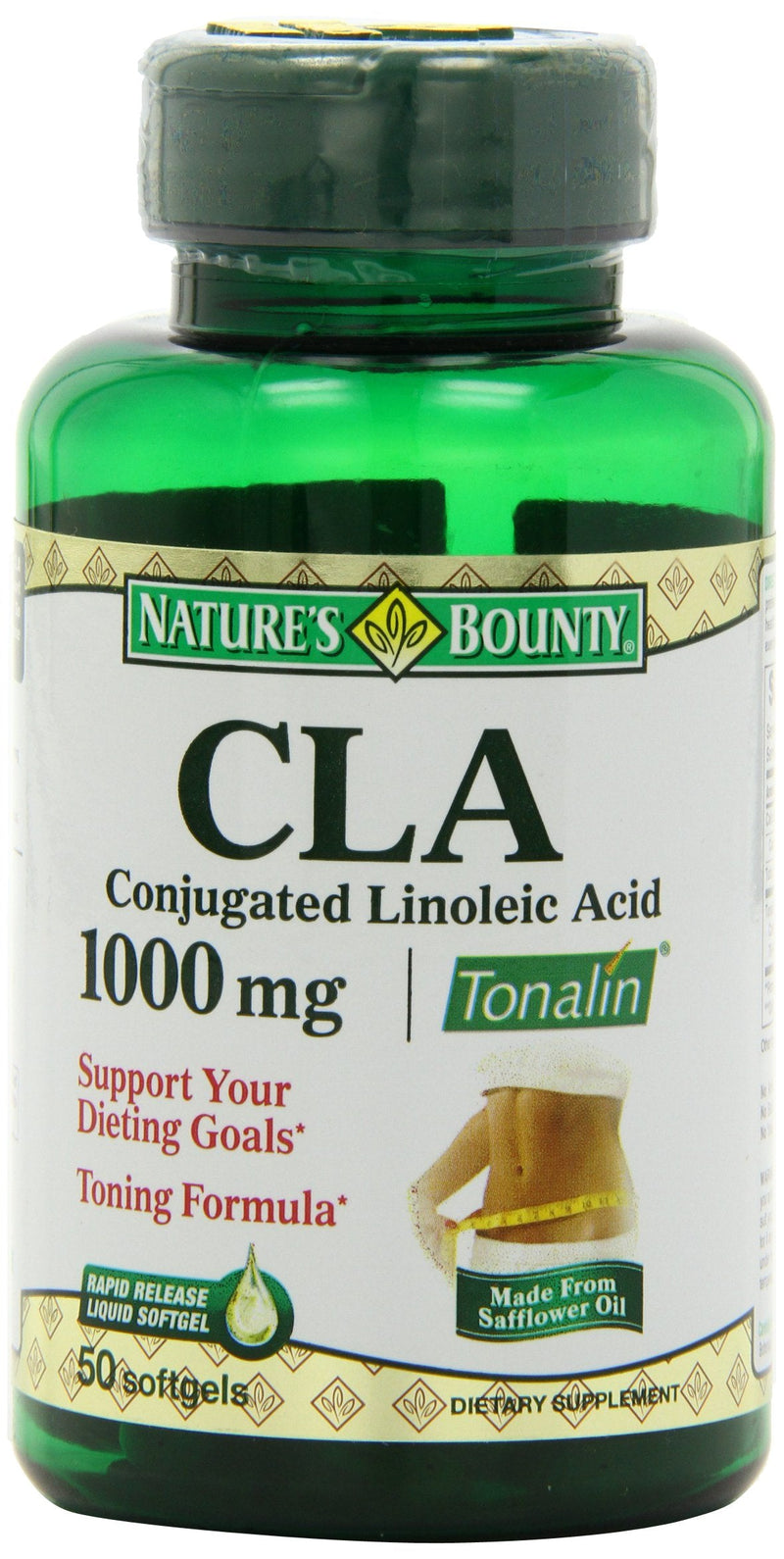 [Australia] - Nature's Bounty Tonalin Pills and Dietary Supplement, Diet and Body Support, 1000 mg, 50 Softgels 