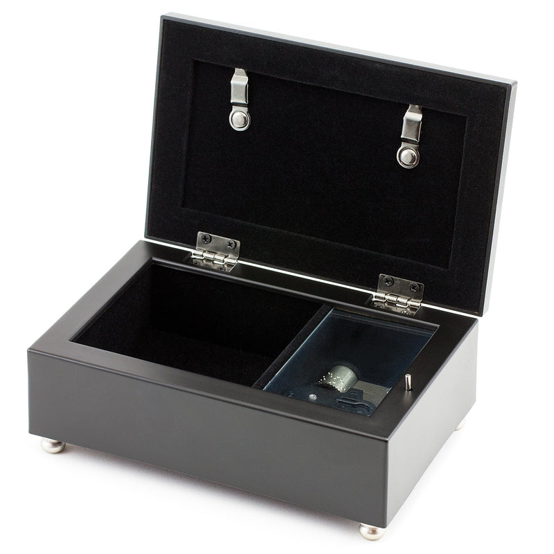 [Australia] - First Communion Boy Distressed Black Petite Music Box/Jewelry Box 