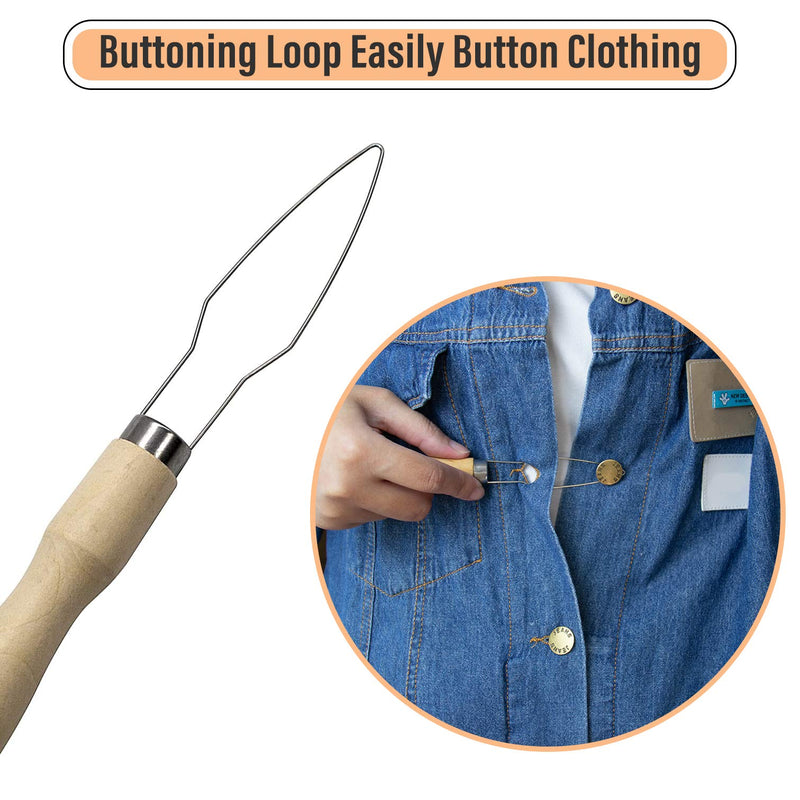 [Australia] - AUEAR, 5 Pcs Button Hook Zipper Pull Grip Button Hook Helper Assist Tool for Arthritis 