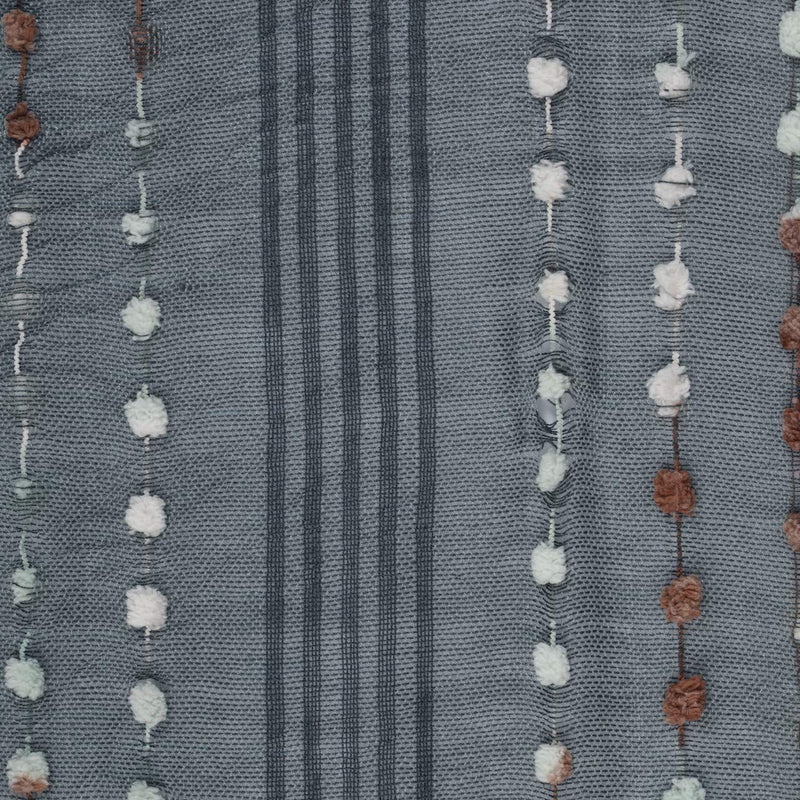 [Australia] - DEMDACO Textured Stripe Grey Mix One Size Fits Most Polyester Fabric Poncho Shawl 