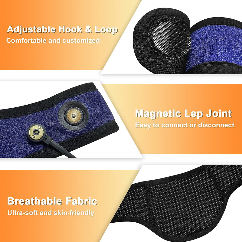 [Australia] - Neck Heat Pad - Neck Pain Relief by Far-Infrared Physical Therapy, Heated Neck Wrap with Adjustable Temperature and USB Cord, Perfect for Injured or Sore Neck，Blue 