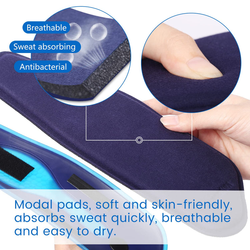 [Australia] - VELPEAU Ankle Support Brace for Men & Women, Ankle Stabilizer, Stirrup Splint for Sprains, Tendonitis, Volleyball, Basketball, Sprained Ankle, Reversible Left & Right Foots, One Size Fits Most (Blue) Blue Foam Pads 