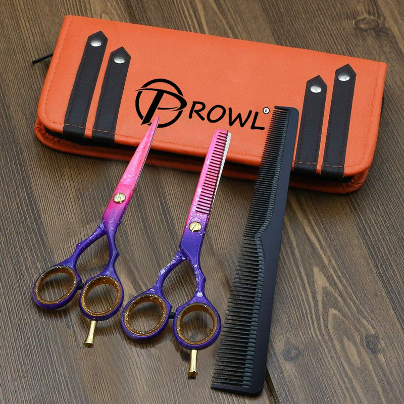 [Australia] - PROWL Hairdressing Scissors Set 5.5" Professional Hair Scissors & Thinning Scissors Kit, Hairdressing Scissors for Men Women Kids Pets Home Salon Barber 