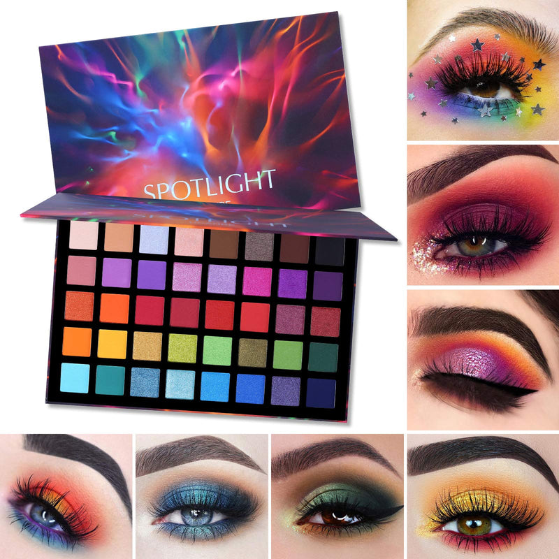 [Australia] - UCANBE Spotlight Eyeshadow Palette Professional 40 Color Eye Shadow Matte Shimmer Makeup Pallet Highly Pigmented Colorful Powder Long Lasting Waterproof Eye Shadow 