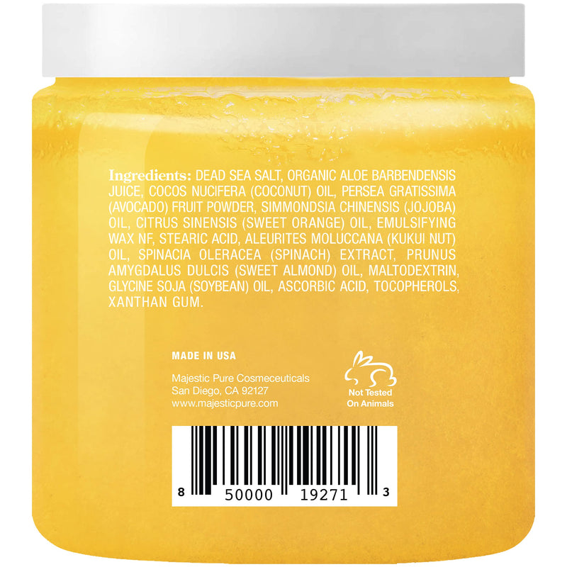 [Australia] - Majestic Pure Sweet Orange Body Scrub - Exfoliates, Moisturizes, and Nourishes Skin, 10 oz 