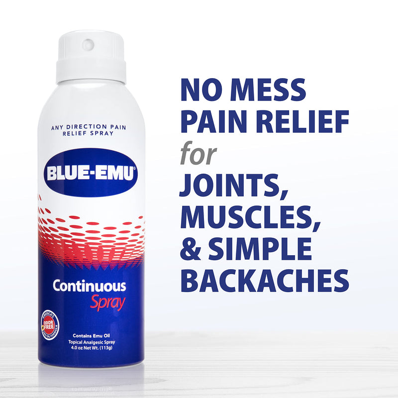 [Australia] - Blue-Emu Pain Relief Spray for Muscle, Joint & Bruises Fast Drying Support w/ Emu Oil, 4oz 