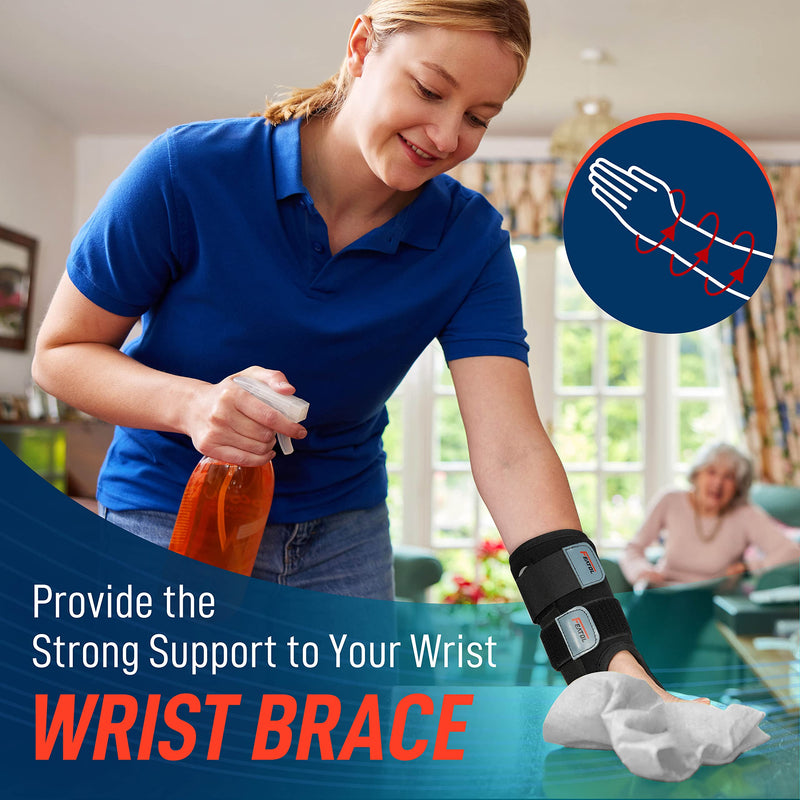 [Australia] - Wrist Brace Carpal Tunnel, Night Support Brace with Wrist Splint, Adjustable Straps, Hot/Ice Pack, Hand Brace for Women and Men, Right Hand, Medium/Large, Tendinitis, Arthritis, Pain Relief Medium/Large (Pack of 1) 