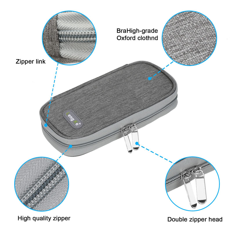 [Australia] - Insulin Cooler Travel Case with 2 Ice Packs - Diabetes Bags Cooler Travel Case for Diabetic Organize Supplies Insulated Cooling Bag by YOUSHARES (Gray) 03 gray 