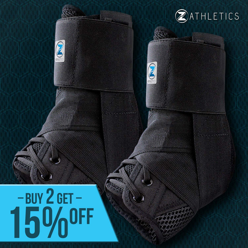 [Australia] - Zenith Ankle Brace, Lace Up Adjustable Support – for Running, Basketball, Injury Recovery, Sprain! Ankle Wrap for Men, Women, and Children Large (Pack of 1) 