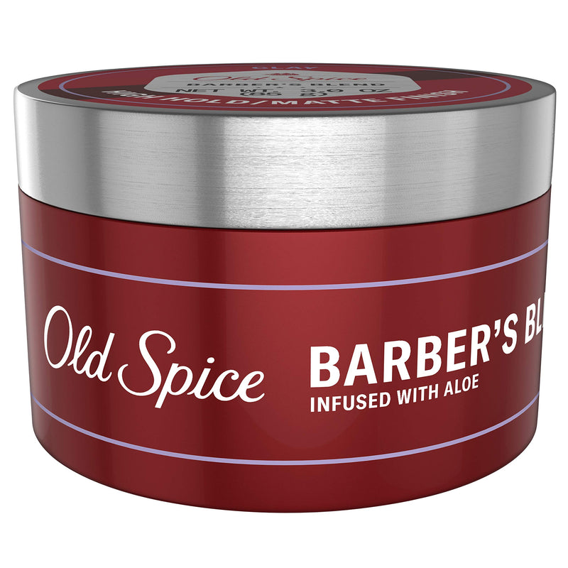 [Australia] - Old Spice Hair Styling Clay for Men, High Hold/Matte Finish, Barber's Blend Infused with Aloe, 3 Ounce CLAY- OLD VERSION 