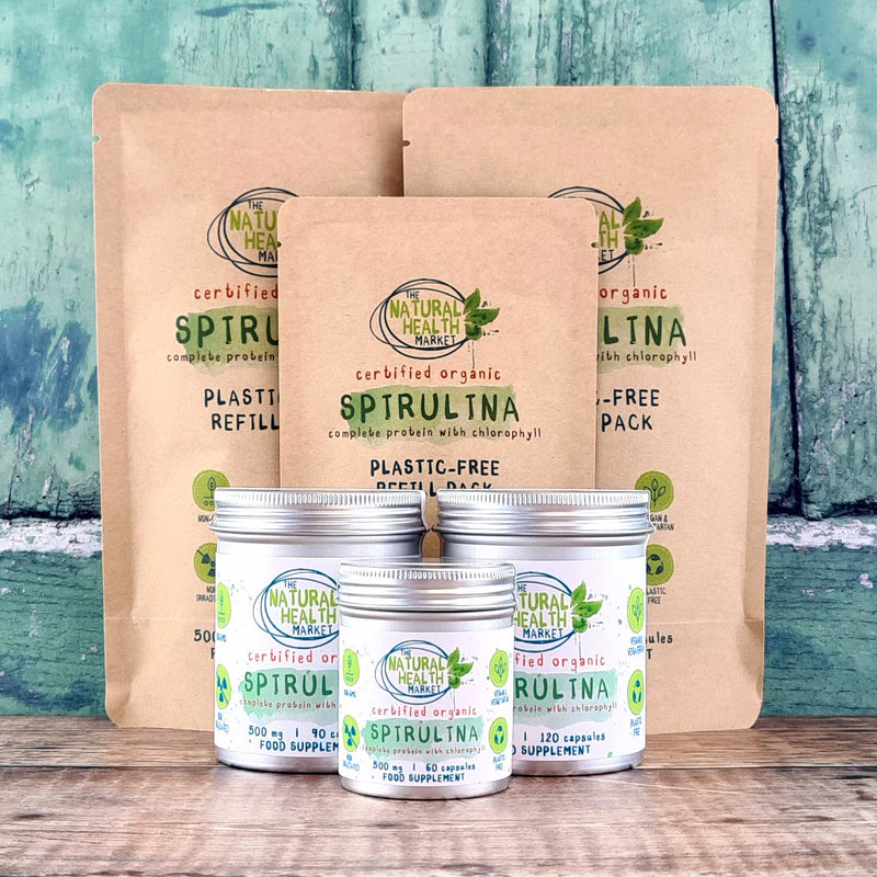 [Australia] - Organic Spirulina 500mg Capsules by The Natural Health Market � Soil Association Certified Organic � Vegan Friendly Capsule Shell (90 Capsules) 90 Capsules 