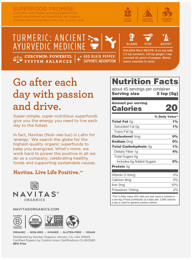 [Australia] - Navitas Organics Turmeric Powder, 8 Ounce 
