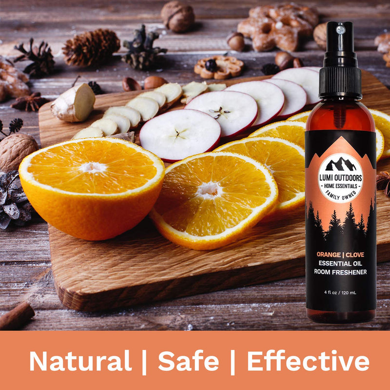 [Australia] - Natural Air Freshener - Orange Clove - Essential Oil Odor Eliminating Room Spray by Lumi Outdoors 
