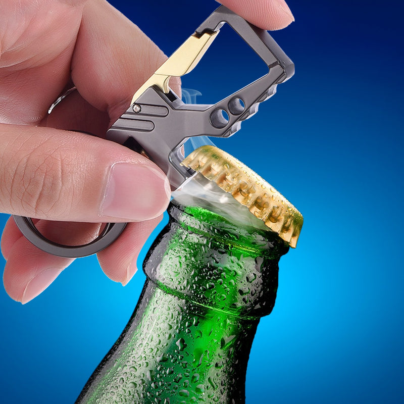 [Australia] - 2 Pack Car Key Chain Bottle Opener Keychain for Men and Women Gun and Gold 