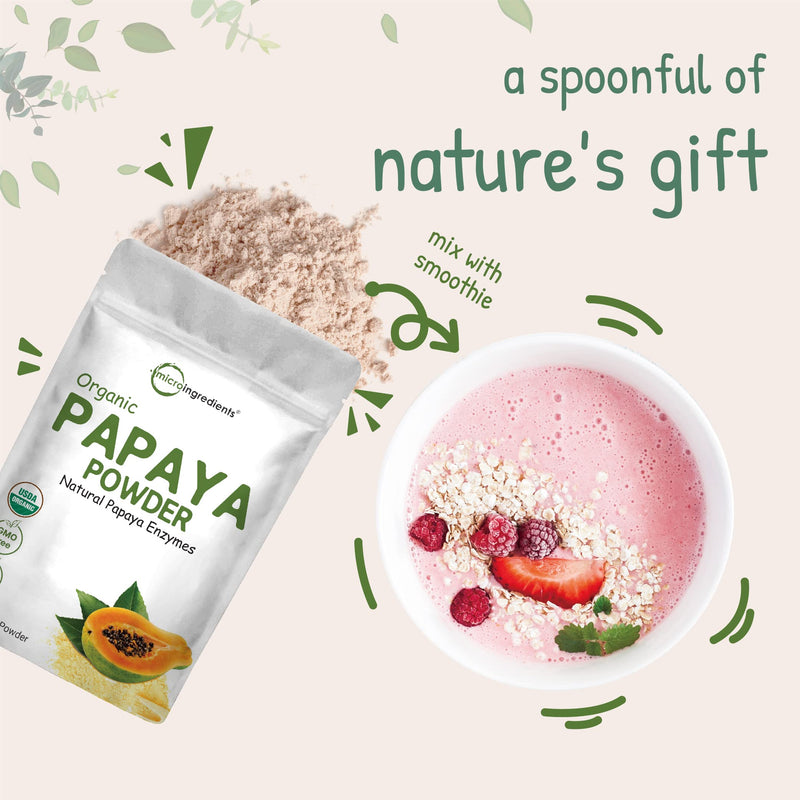 [Australia] - Organic Papaya Fruit Powder, 8 Ounce, Freeze Dried, Naturally Rich in Papaya Enzyme, Supports Antioxidant and Digestive Function, No GMOs & Vegan Friendly 8 Ounce (Pack of 1) 