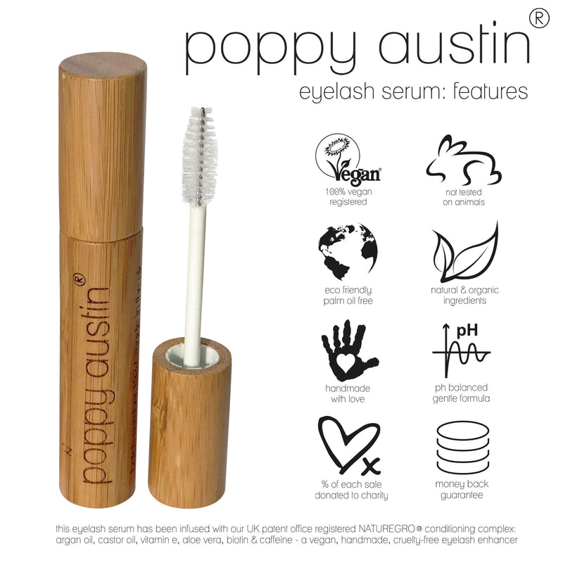 [Australia] - LUXURY Eyelash Serum - 6x More Gentle, Vegan, Organic, Cruelty-Free, Eco Friendly Bamboo with Recycled Packaging - Best Natural Brow and Eye Lash Growth Enhancer Conditioner - No Irritation Easy Apply 