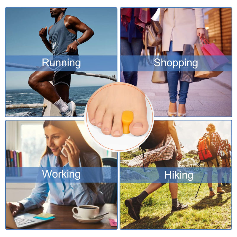 [Australia] - Kimihome 10 Packs Gel Toe Separator, Toe Gasket-Redress Overlapping Toes, Prevent Friction and Release Pressure, Relieve The Pain Caused by Bunions, Yellow. 