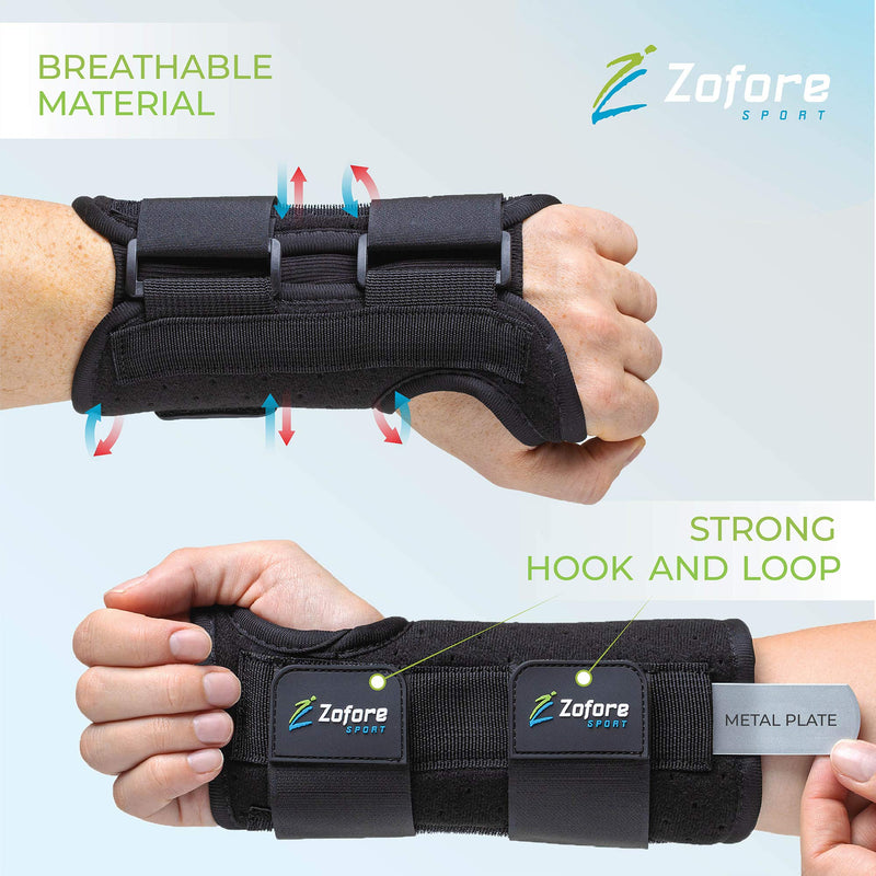 [Australia] - Carpal Tunnel Wrist Brace Support and Metal Splint Stabilizer [Single] - Helps Relieve Tendinitis Arthritis Carpal Tunnel Pain - Reduces Recovery Time for Men Women - Left Wrist Brace (L/XL) Left Hand Large/X-Large (Pack of 1) 