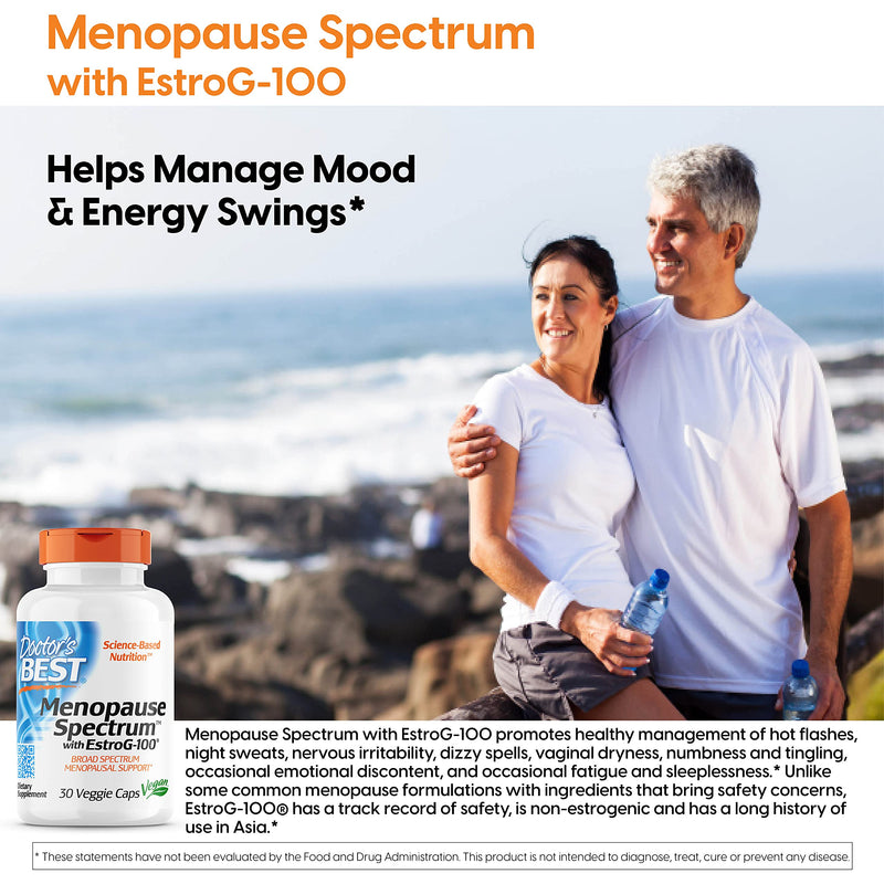 [Australia] - Doctor's Best Menopause Spectrum with EstroG-100, Non-GMO, Vegan, Gluten Free, Soy Free, Veggie Caps, 30 Count 
