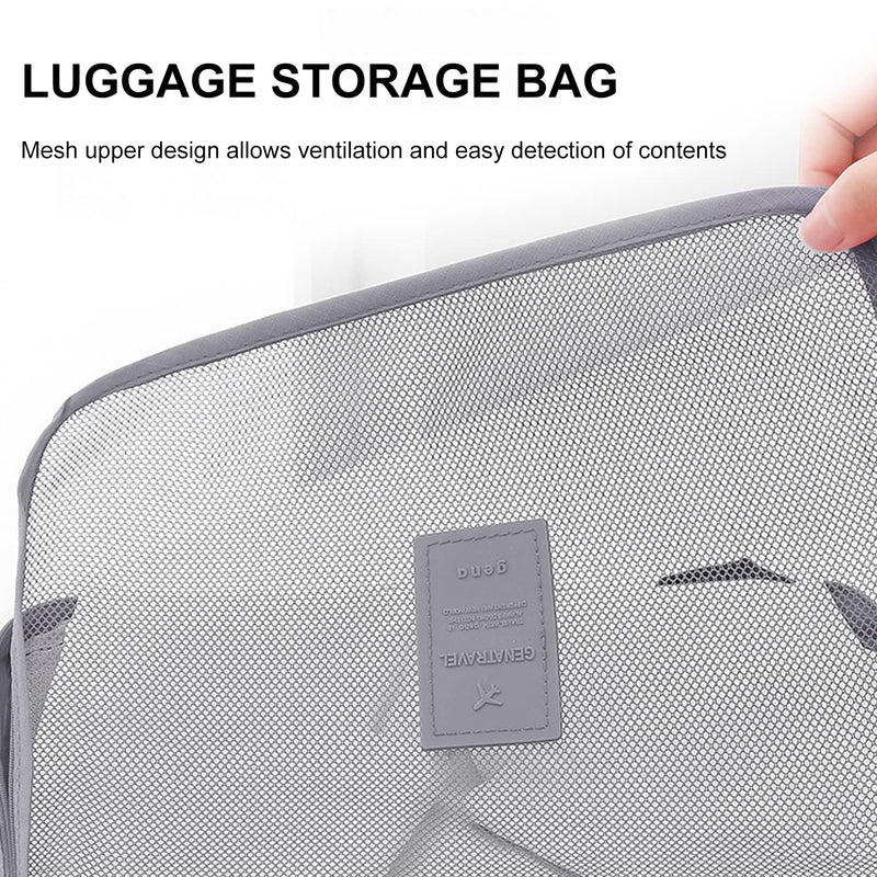 [Australia] - 10 Pack Travel Organiser Garment Bag Travel Accessories Double Zipper Pocket Suitcase Organizer Luggage Organizer Suitable for Clothes and Shoes 