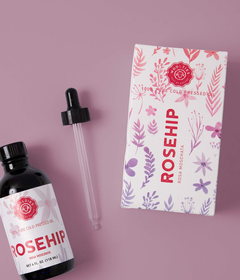 [Australia] - Woolzies 100% Pure Unrefined Rosehip Seed Oil 4 Oz| Therapeutic Grade, Cold-Pressed | Natural Anti Aging Moisturizer Treatment for Hair & Face, Great for Acne, Wrinkles, Fine lines, Eczema, Sun Damage 