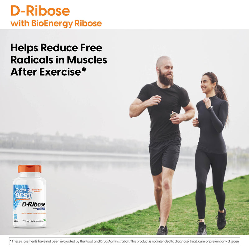 [Australia] - Doctor's Best D-Ribose with Bioenergy Ribose, Vegan, Energy Enhancement, 120 Veggie Caps, White (DRB-00193) 