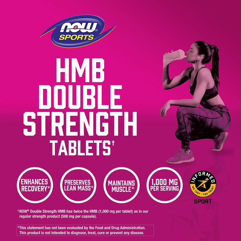 [Australia] - NOW Sports Nutrition, HMB (β-Hydroxy β-Methylbutyrate), Double Strength 1,000 mg, 90 Tablets 