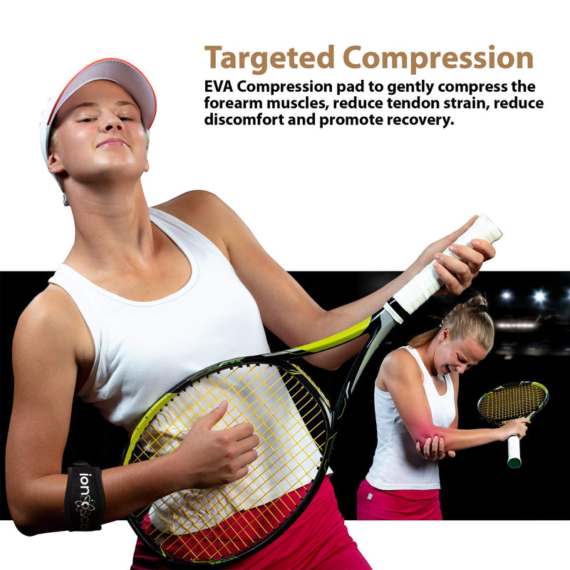 [Australia] - Ionocore Tennis Elbow Strap | Elbow Support for Men & Women | Arm Support for Tennis Elbow, Golfers Elbow, Pain Relief | Elbow Brace with EVA Compression Pad | Adjustable Tennis Elbow Support 1 