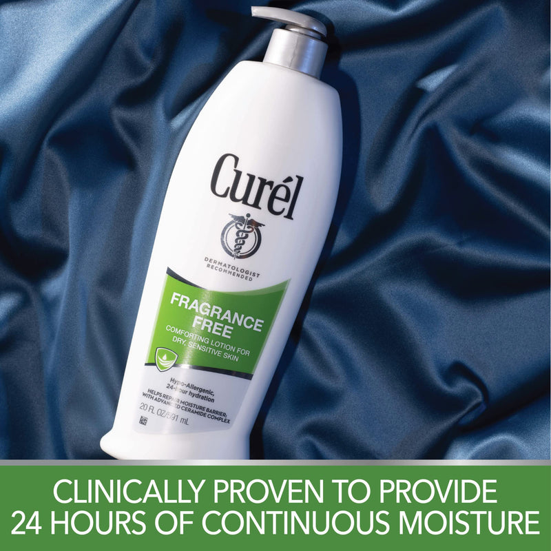 [Australia] - Curél Fragrance Free Comforting Body Lotion, Body and Hand Moisturizer for Dry, Sensitive Skin, with Advanced Ceramide Complex, Repairs Moisture Barrier, 20 Ounce 20 Fl Oz (Pack of 1) 