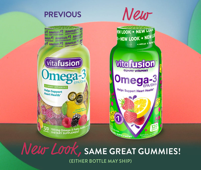 [Australia] - Vitafusion Omega 3 Gummies, 120 Count (Packaging May Vary) 