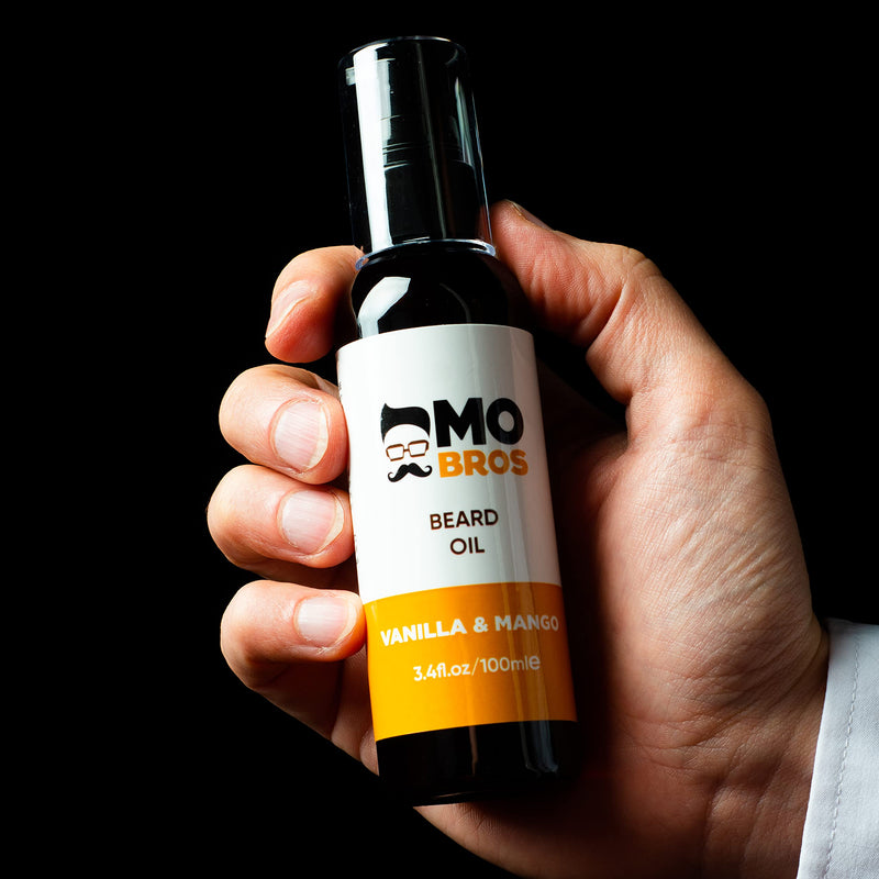 [Australia] - Beard Oil 100ml | Vanilla & Mango | Beard Care for Men | Softens, Hydrate & Conditions Facial Hair | Promotes Growth, Reduces Dryness & Itching | Contains Natural & Premium Ingredients Argan, Jojoba, Sweet Almond & Grapeseed Oil 