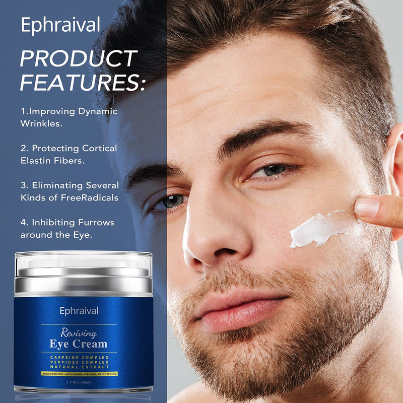 [Australia] - Men's Eye Cream | Anti-aging Caffeine Eye Cream for Men | Brightens, Reduces Puffiness, Dark Circles, and Fine Lines | Hydrating Daily Eye Treatment for Men 